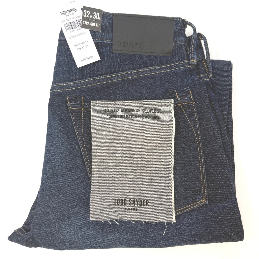 Todd Snyder Mens 32x30 Straight Fit Japanese Selvedge Denim Jeans Indigo NEW